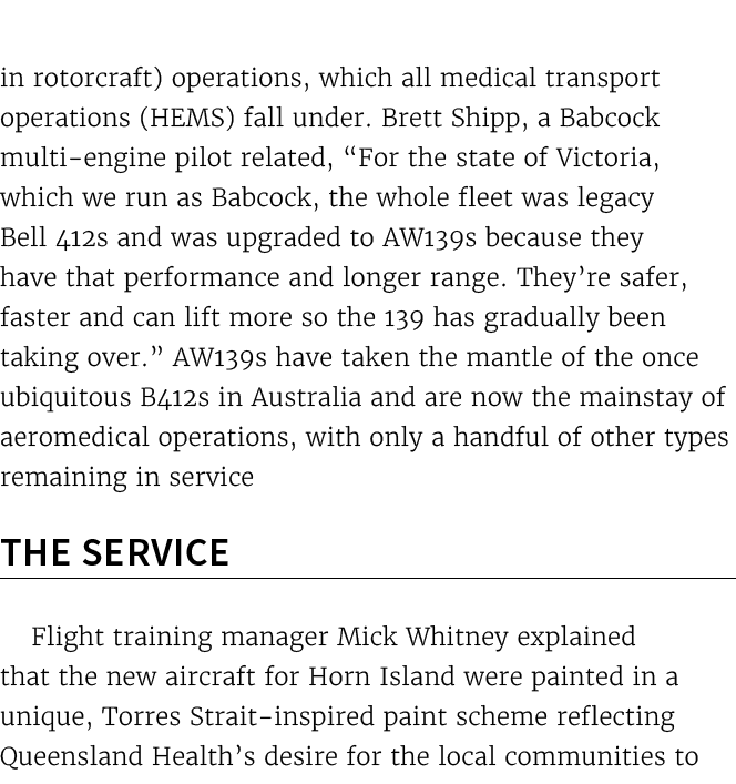 in rotorcraft) operations, which all medical transport operations (HEMS) fall under. Brett Shipp, a Babcock multi eng...