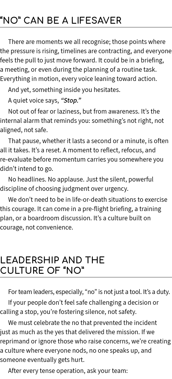 “No” Can Be a Lifesaver There are moments we all recognise; those points where the pressure is rising, timelines are ...