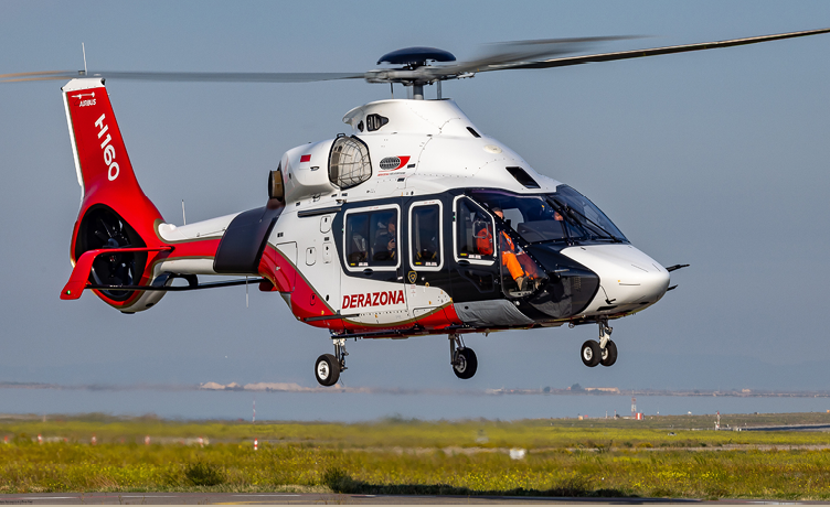 A helicopter with the letters “CAR" on the side is flying in the air. AI generated content