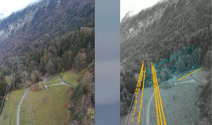 Two pictures of a road in the mountains. AI generated content