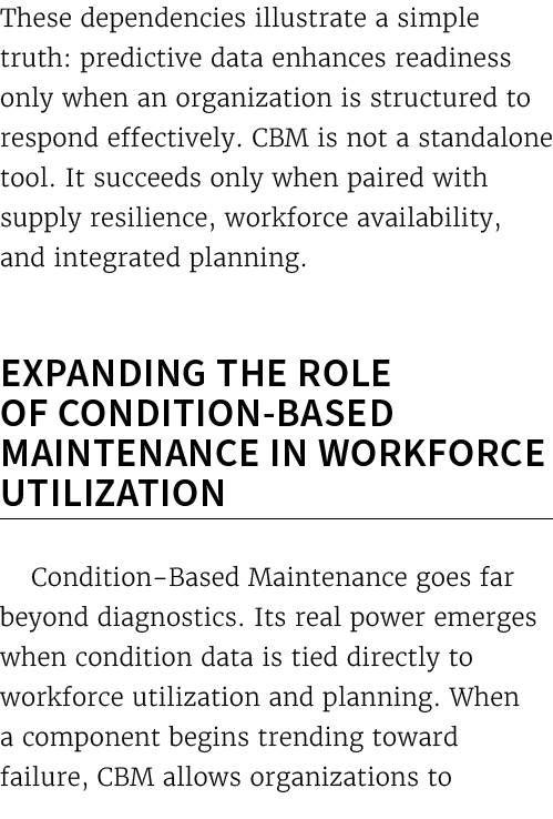 These dependencies illustrate a simple truth: predictive data enhances readiness only when an organization is structu...