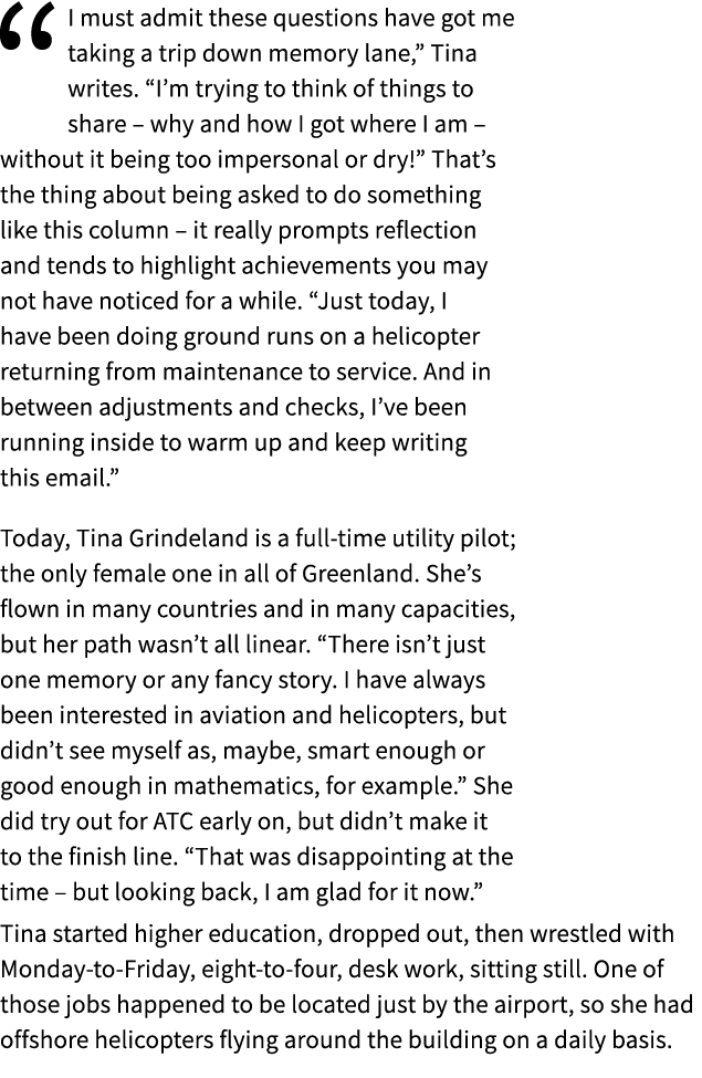 “I must admit these questions have got me taking a trip down memory lane,” Tina writes. “I’m trying to think of thing...
