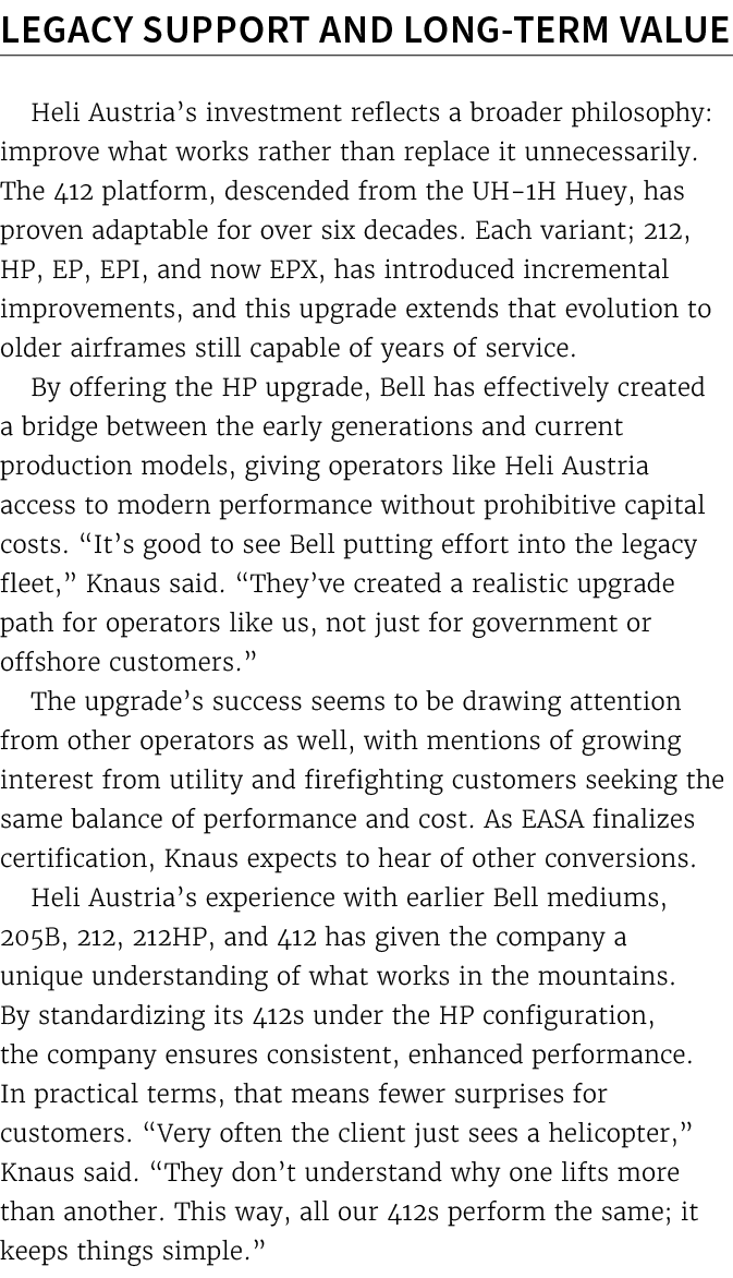 Legacy Support and Long Term Value Heli Austria’s investment reflects a broader philosophy: improve what works rather...