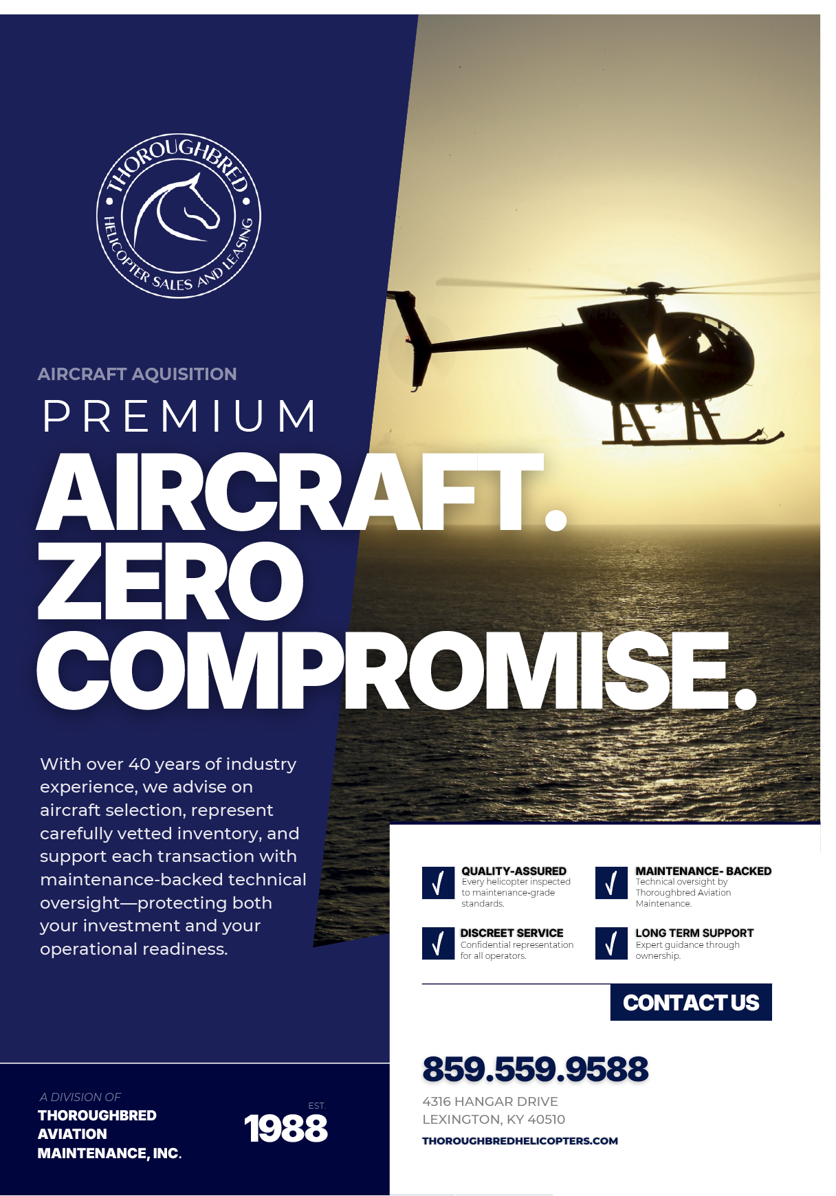 A blue and white advertisement for airplane acquisition. AI generated content