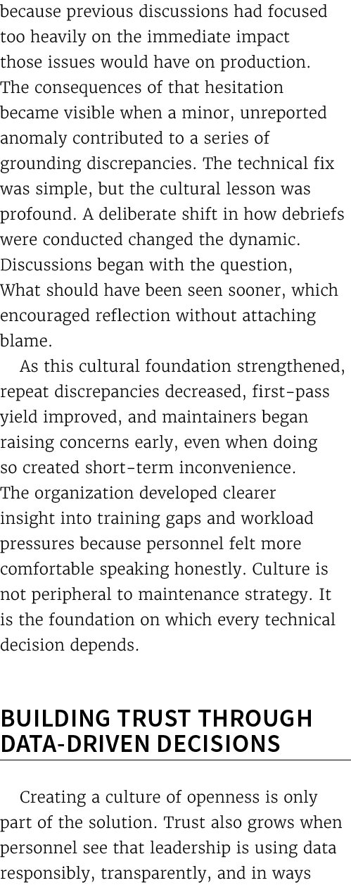 because previous discussions had focused too heavily on the immediate impact those issues would have on production. T...
