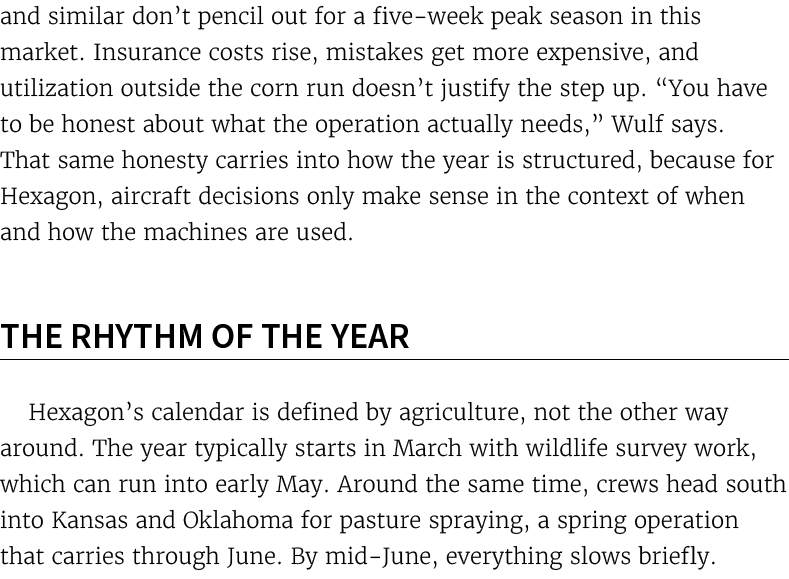 and similar don’t pencil out for a five week peak season in this market. Insurance costs rise, mistakes get more expe...