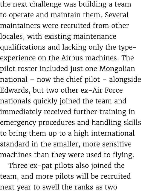 the next challenge was building a team to operate and maintain them. Several maintainers were recruited from other lo...