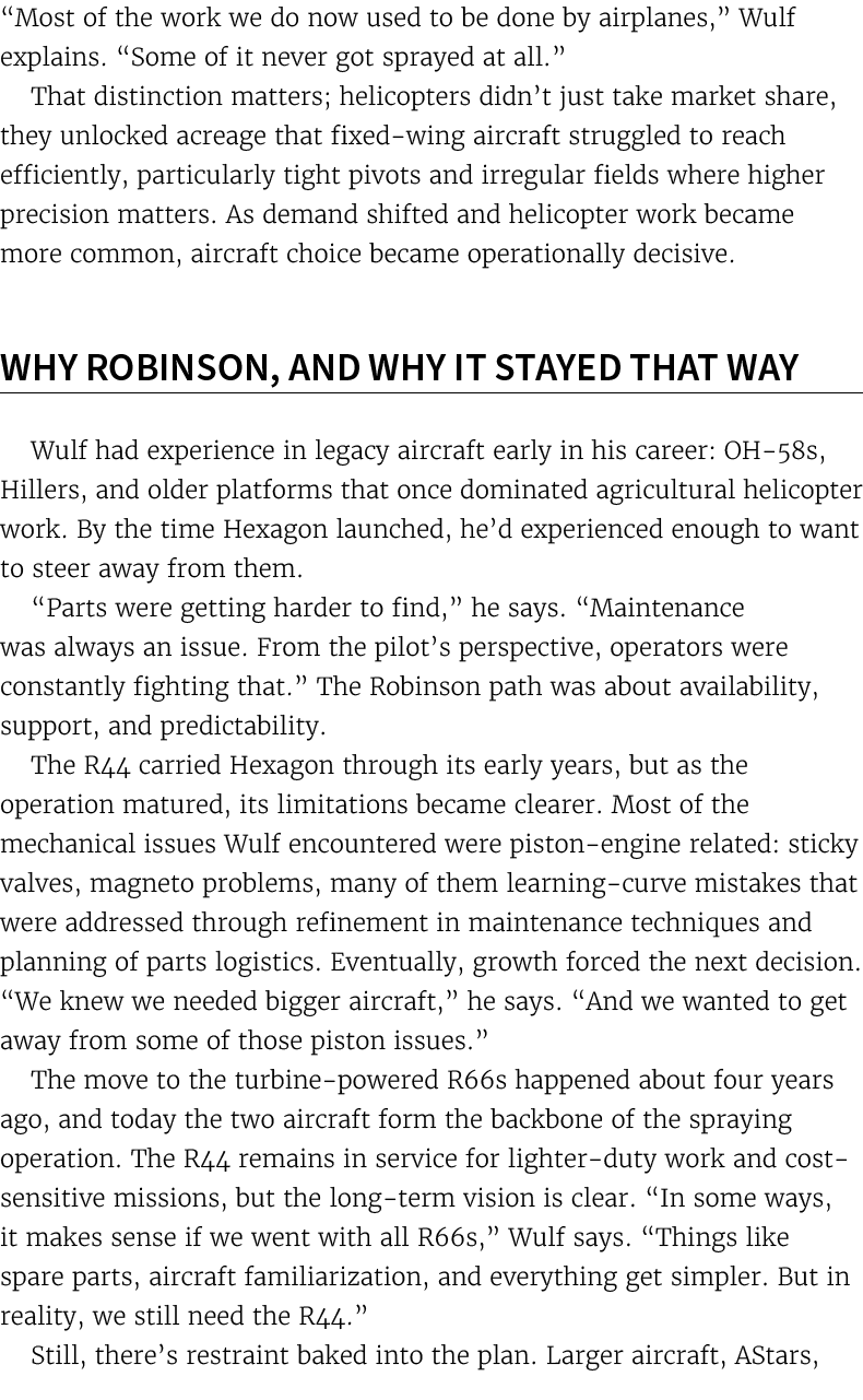 “Most of the work we do now used to be done by airplanes,” Wulf explains. “Some of it never got sprayed at all.” That...