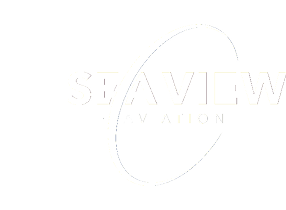 A logo for SeaView Aviation. AI generated content