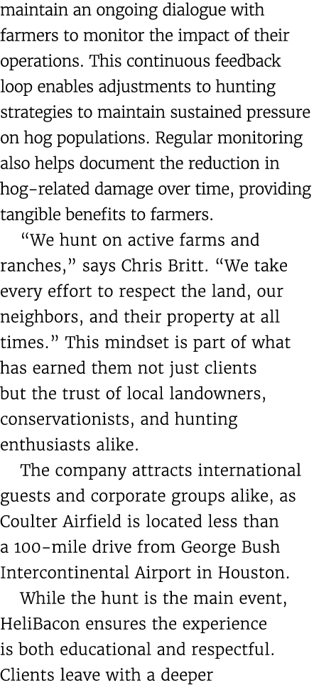 maintain an ongoing dialogue with farmers to monitor the impact of their operations. This continuous feedback loop en...