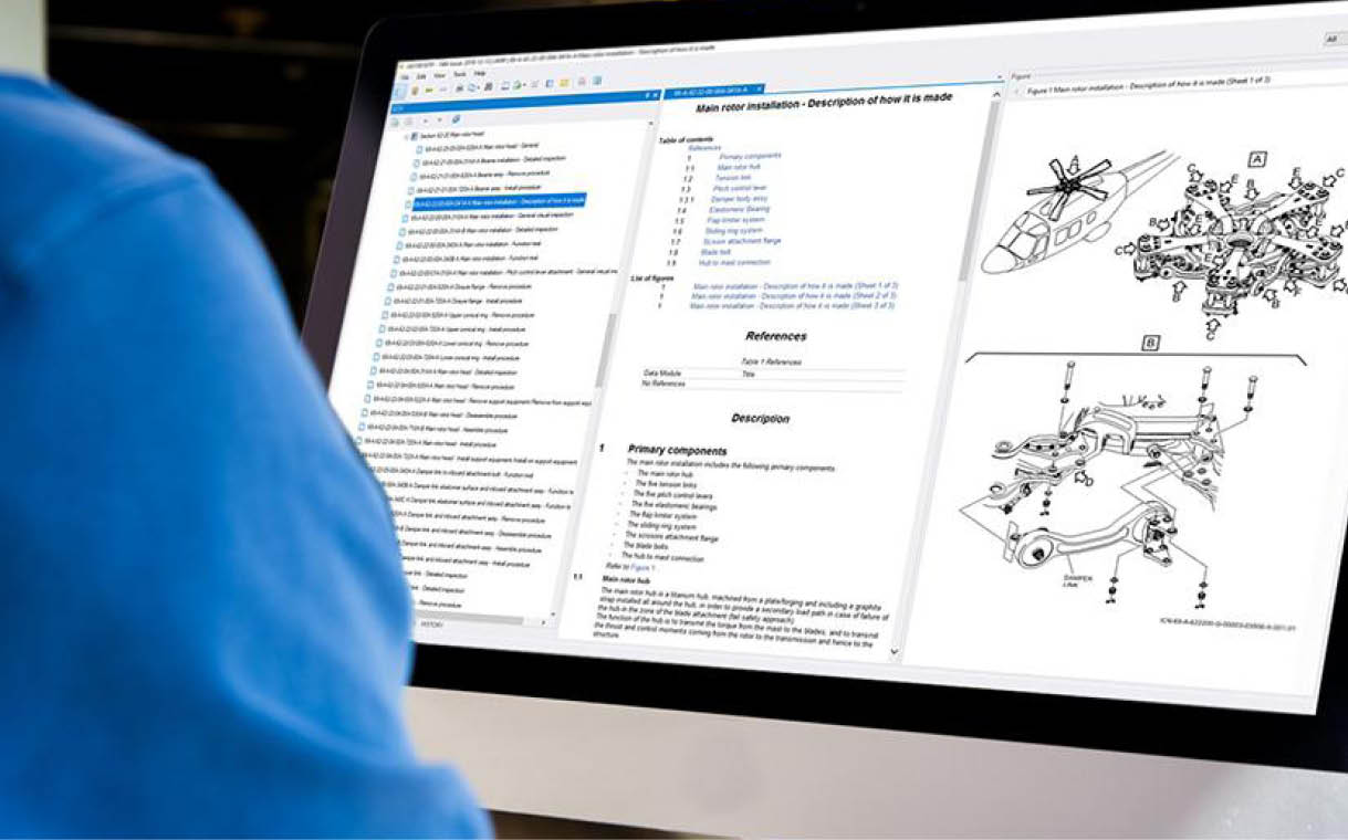 A person is sitting in front of a computer screen, which displays a car diagram. AI generated content