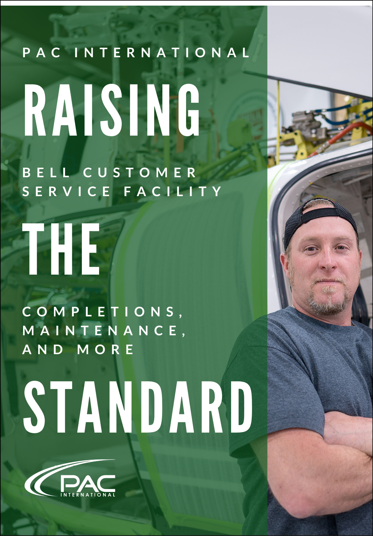 A man posing in front of a Bell customer service facility. AI generated content