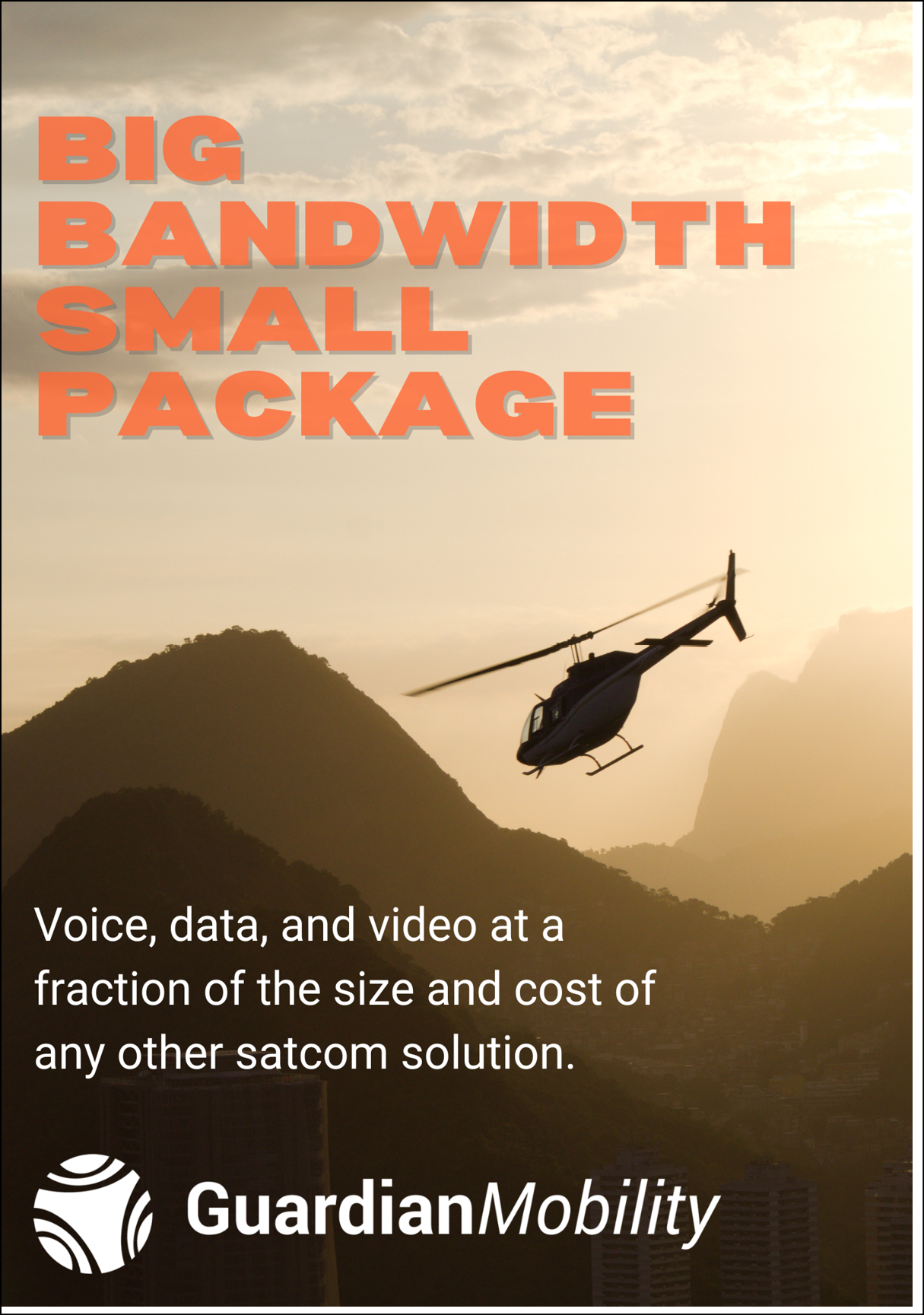 A poster advertising a big bandwidth small package. AI generated content