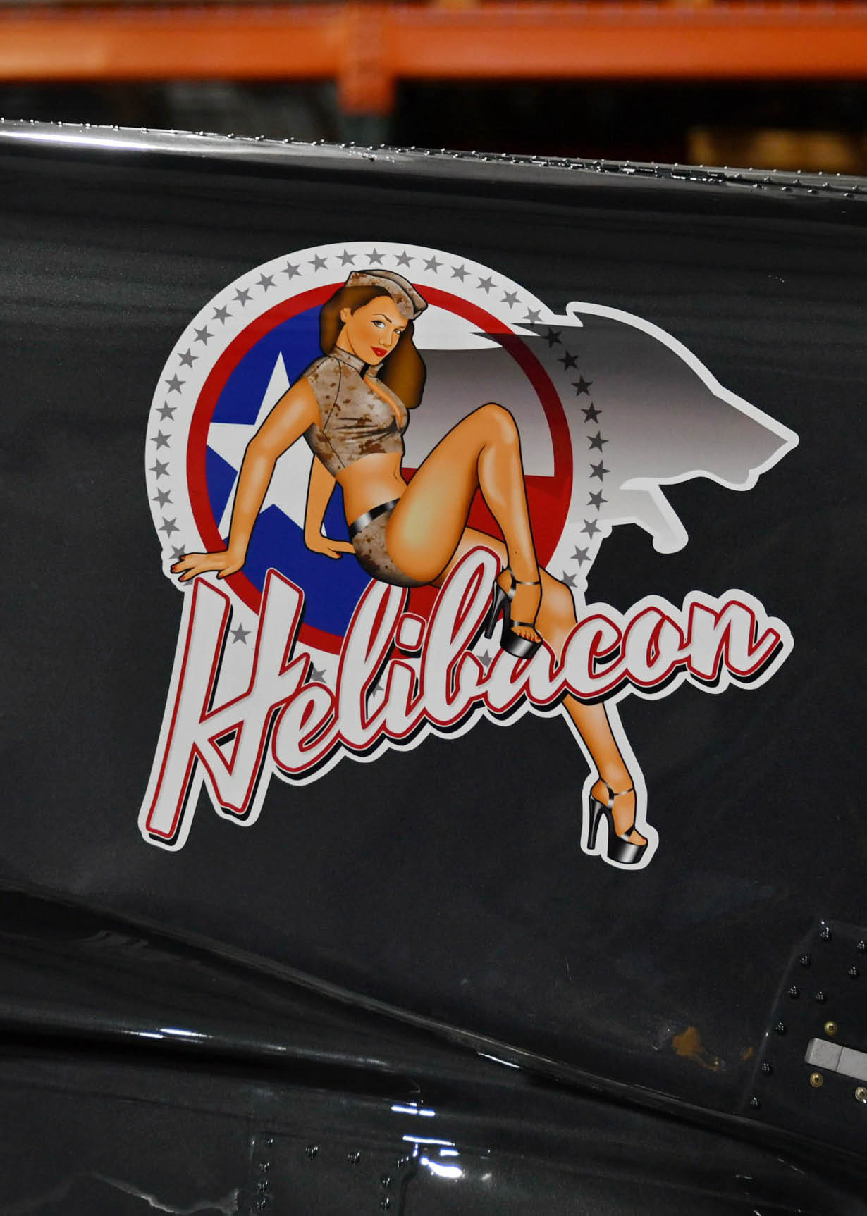 A nude figure is painted on the side of a plane. AI generated content