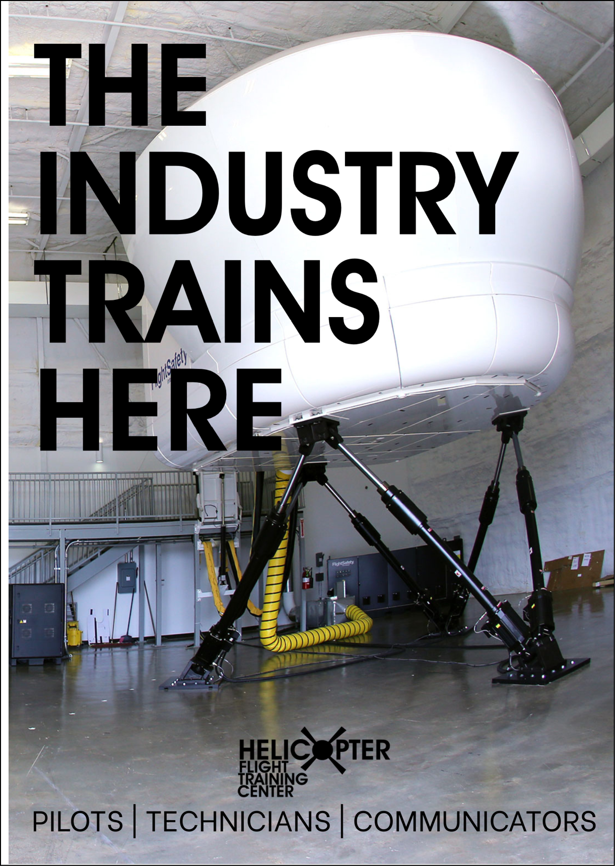 A poster advertising helicopter pilot training. AI generated content