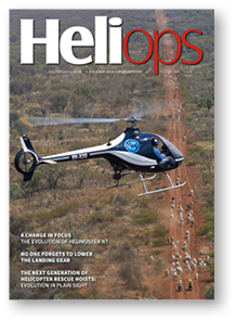 A helicopter is shown on the cover of the magazine. Description generated by AI