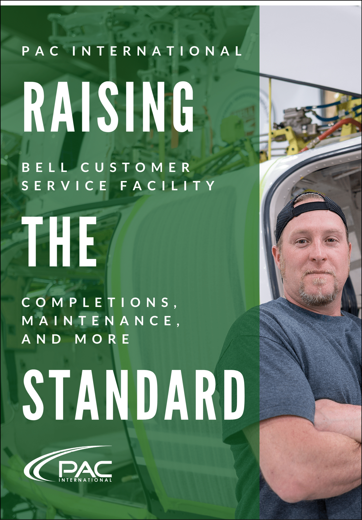 A man posing in front of a Bell customer service facility. AI generated content