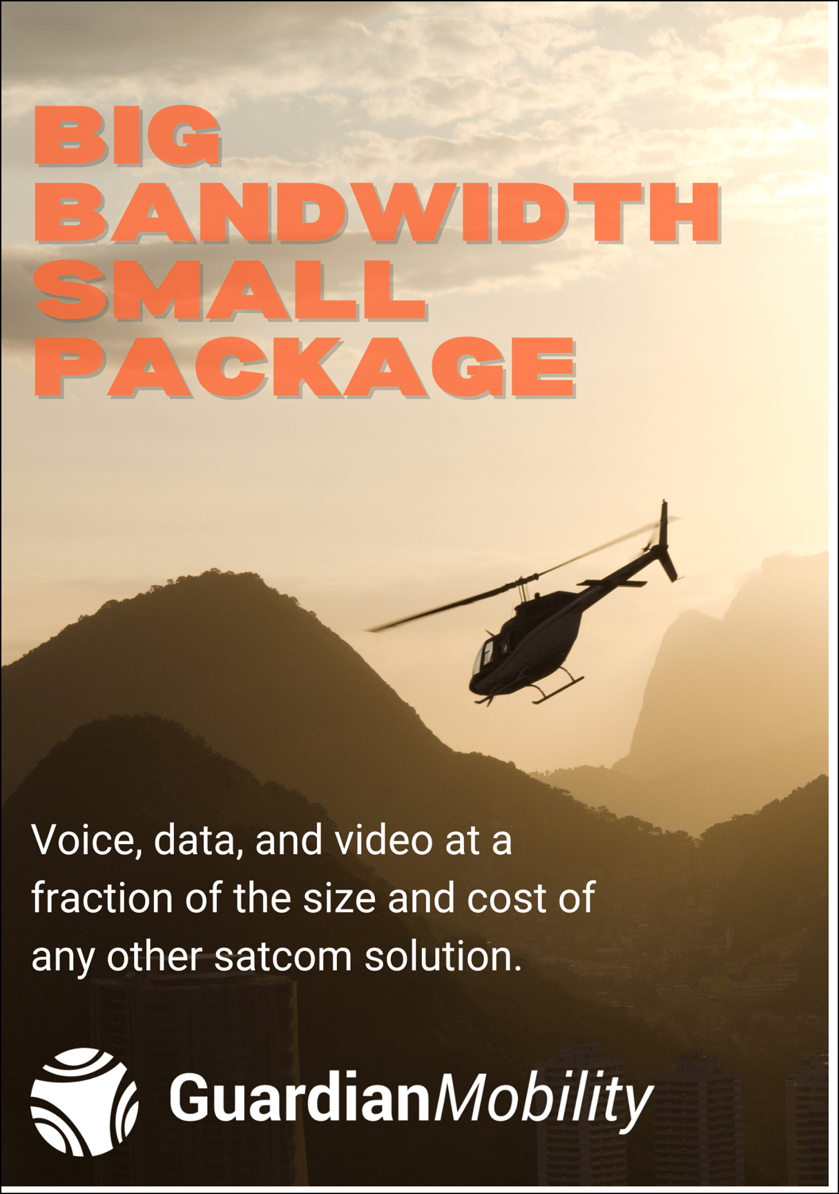 A poster advertising a big bandwidth small package. AI generated content