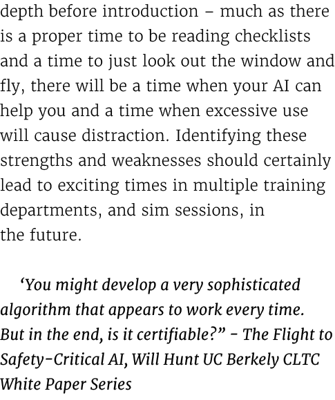 depth before introduction – much as there is a proper time to be reading checklists and a time to just look out the w...