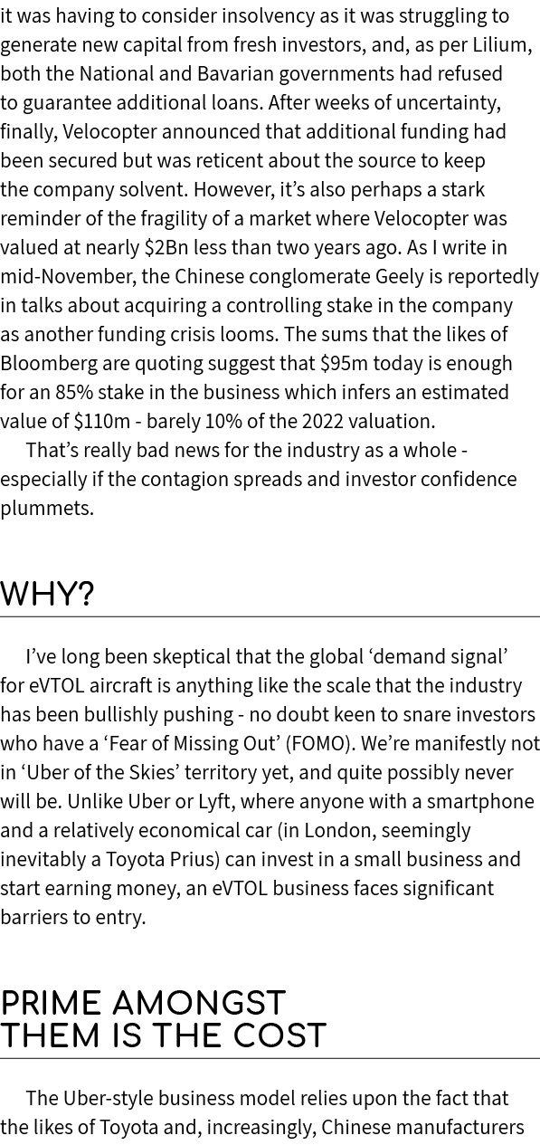 it was having to consider insolvency as it was struggling to generate new capital from fresh investors, and, as per L...