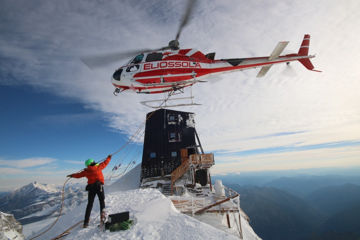 Monte Rosa ... on top of the Alps, working at Rifugio Capanna Regina Margherita ... 4554 mtrs above seal level. Very dangerous and
challenging environment ...