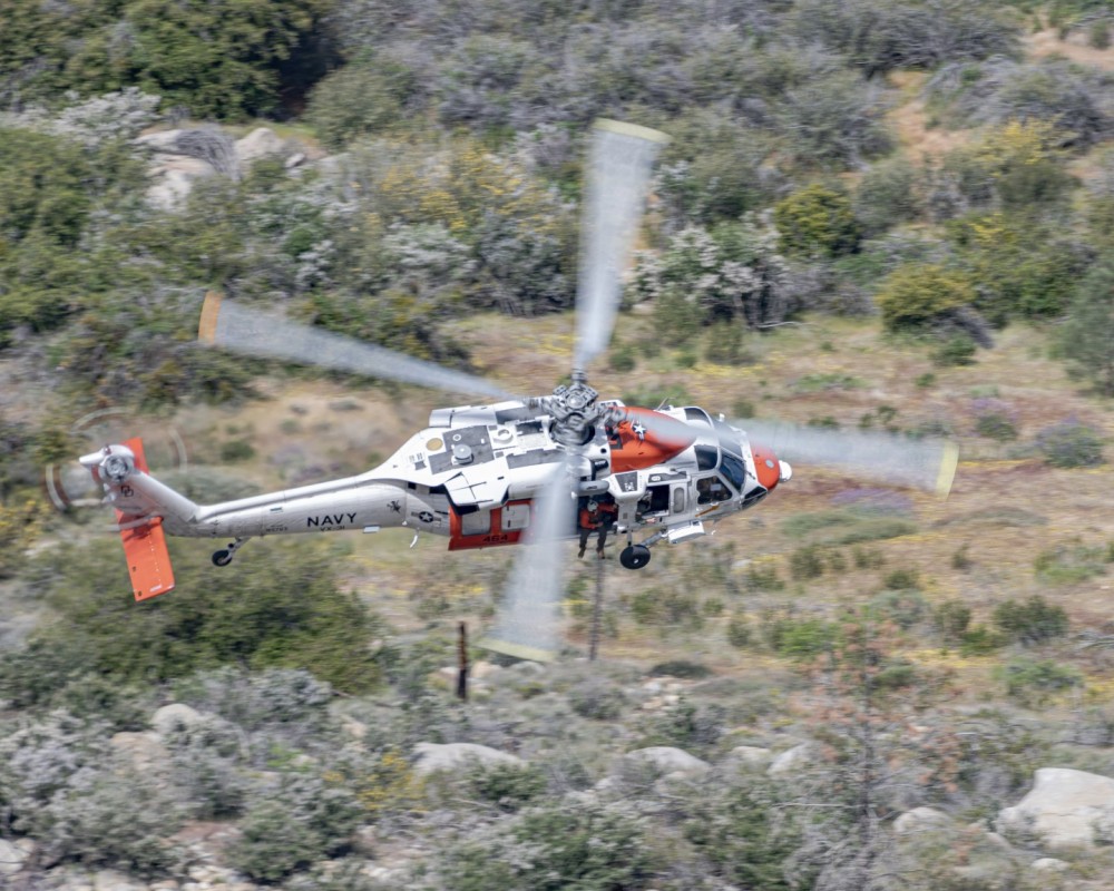 VX9 Dust Devils SAR helo from NAWS China Lake, making a run through the Sidewinder low level route in California. I loved seeing the aircrew through the open windows and doors of the aircraft.