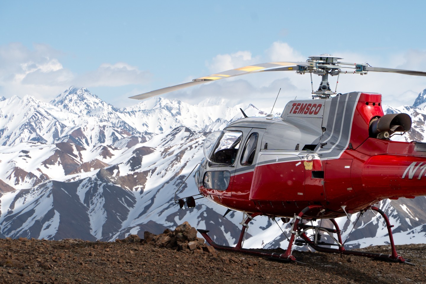 Landed on top of Thorofare mountain to fix park service radio repeaters