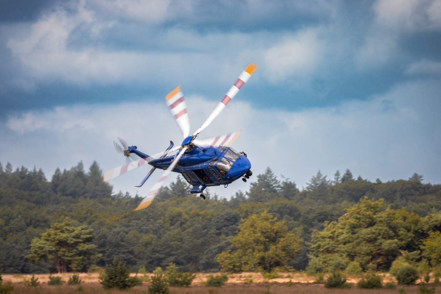 Agustawestland aw139 of The Dutch Police (Flying from Schiphol) during Flight technical training, crews received training in landing from various wind directions and the effects of this on the aircraft.