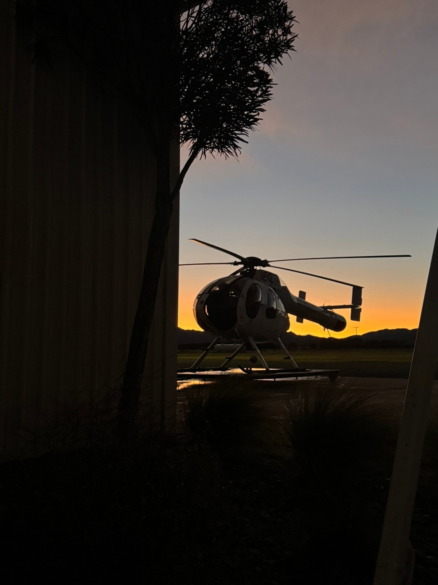 I took this shot  just on sunrise of our 520N awaiting start up too go to work spot spraying wildling pine trees on molesworth station. A great sunrise was followed by a big days spraying and trying our best too get rid of as many wilding pines as possible