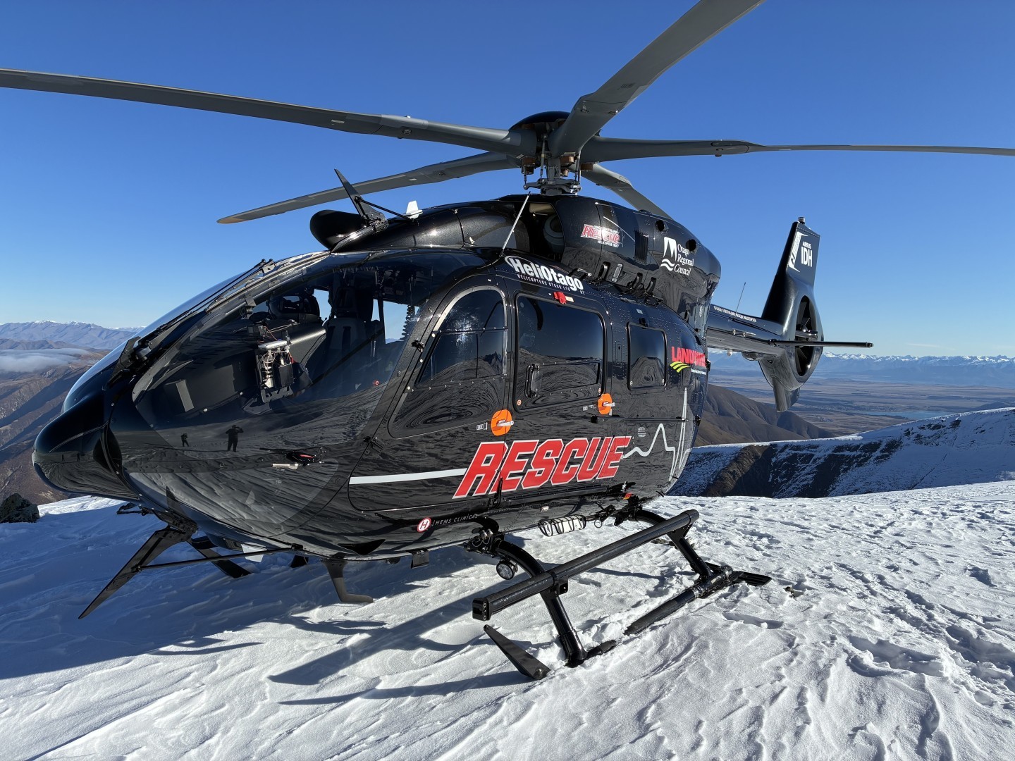 Otago Southland Rescue Helicopter Mt Dobson Ski field South Island New Zealand