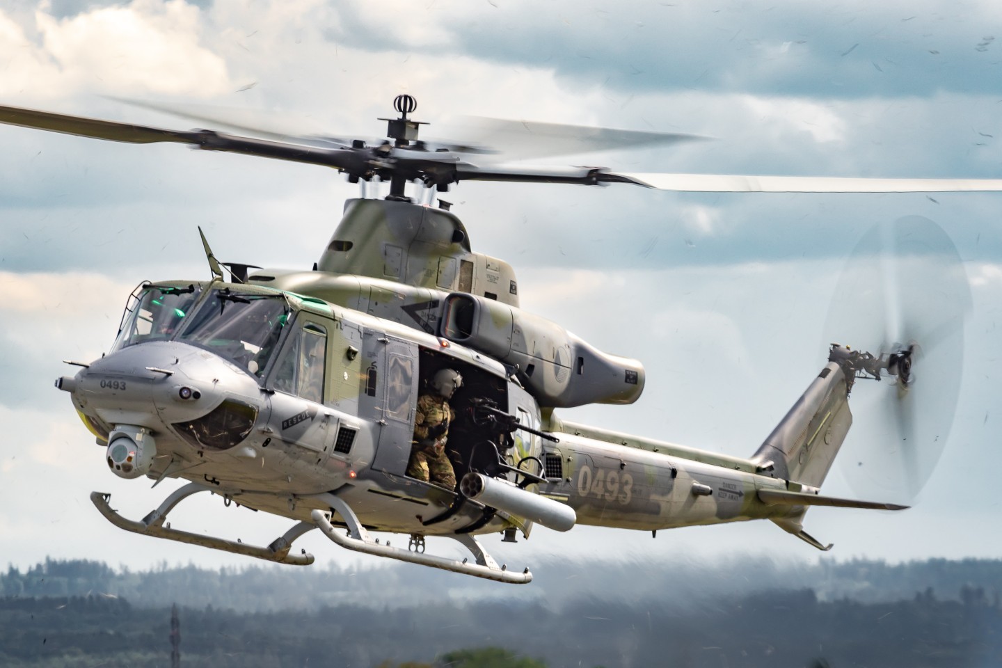 A Czech Air Force Venom taking off for a flying display at Caslav Air Base Open House 2025.