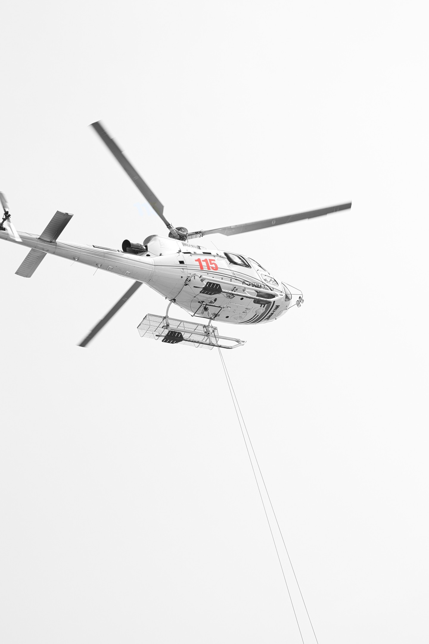 An AS350 B3 helicopter with Heli-Worx Aviation