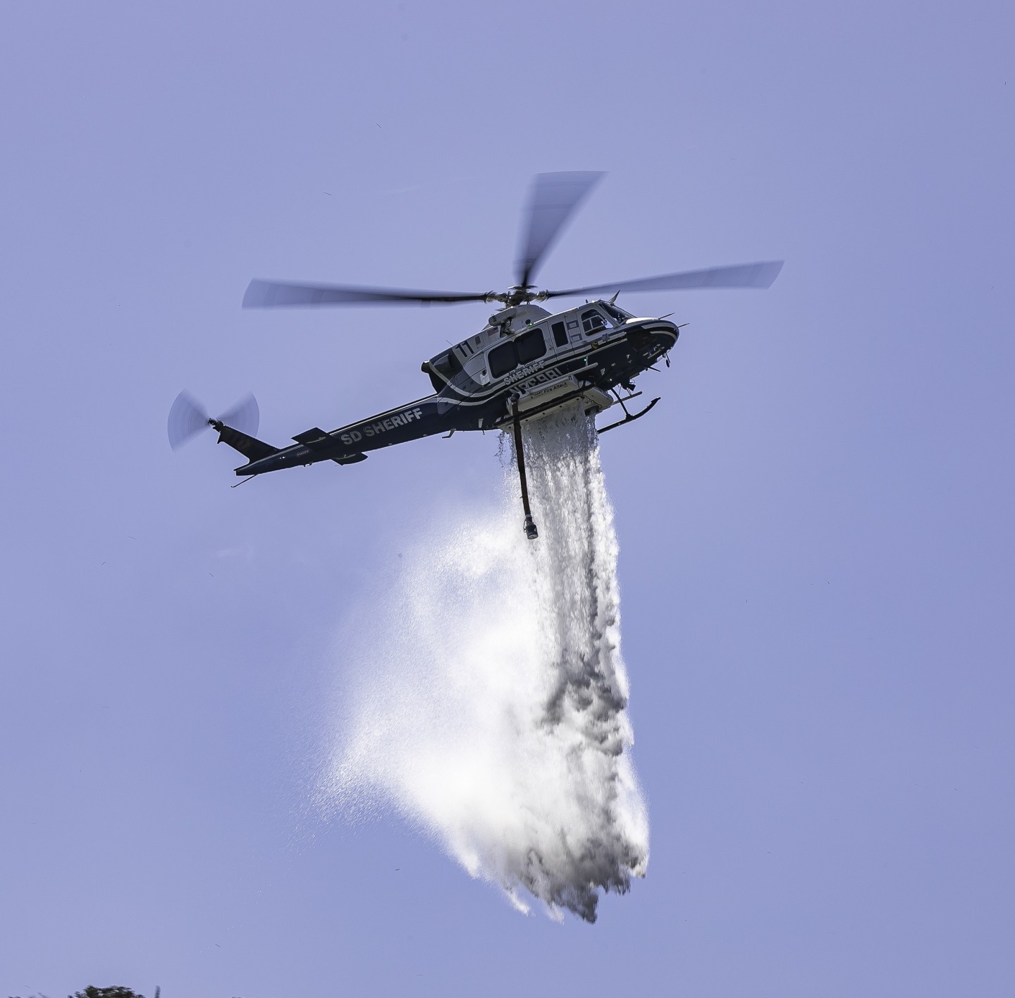 San Diego County Sheriff's Department Copter 11 on a drop.