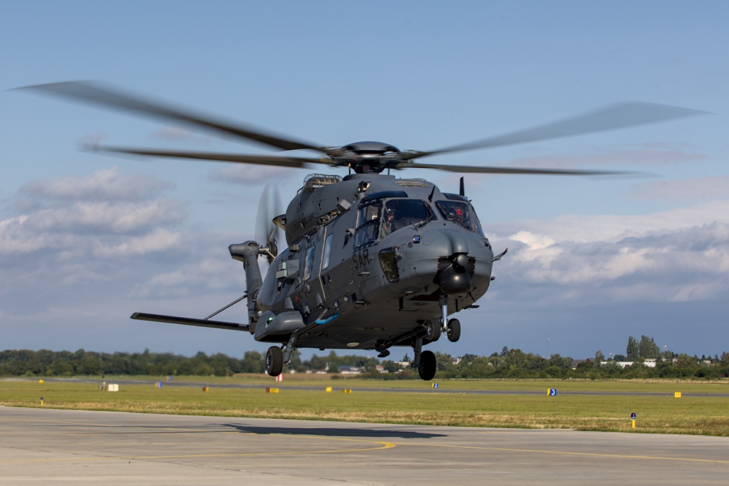 20250804 During the SARMEET 2025 at Kbely this Spanish NH90 arrived in the afternoon. Unfortunately the hoist was not installed and this helicopter could not participate in all SARMEET events