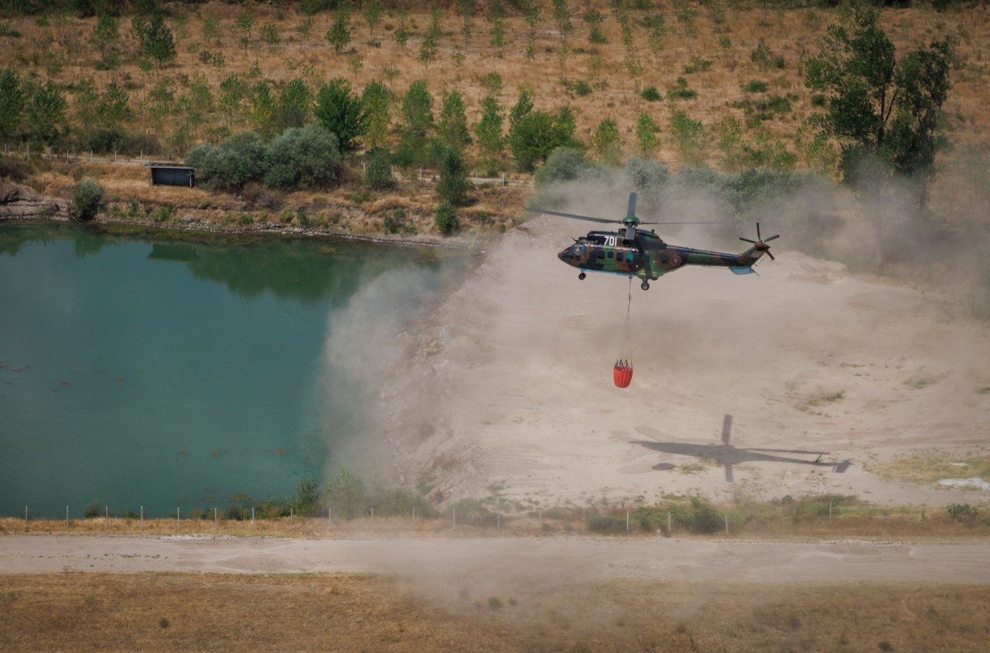 Aerial forest firefighting module of Slovakia. Summer 2025 in Bulgaria. Wildfires.