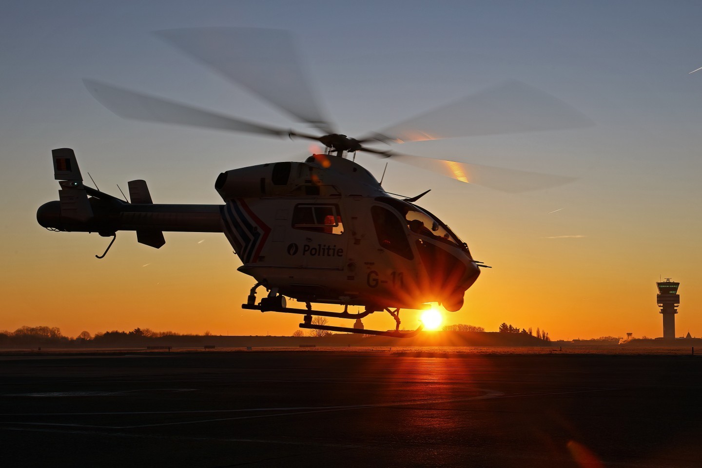 Belgian Federal Police MD902 Explorer responding to an early morning call