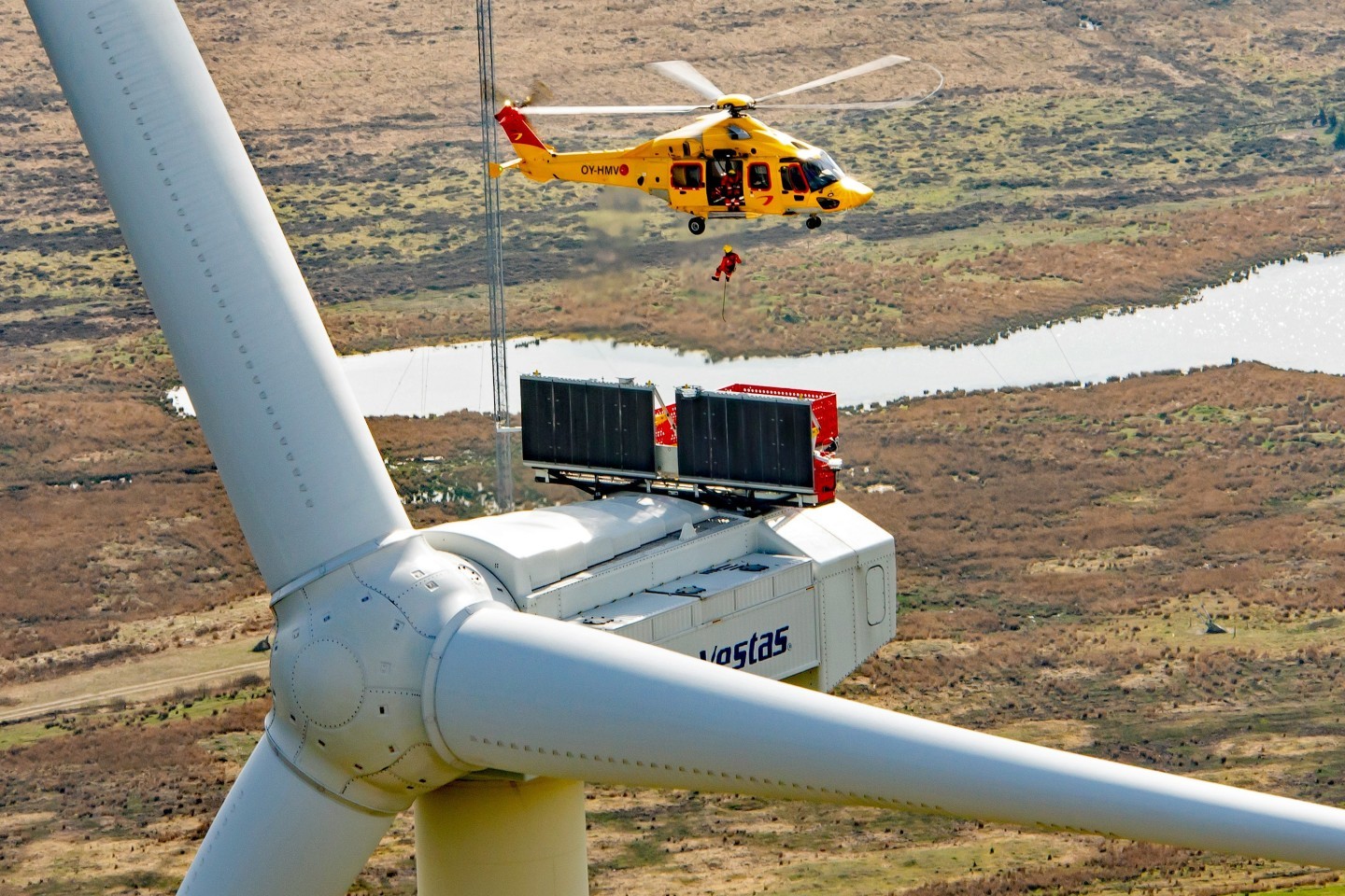 I took this picture during my visit to the NHV facility at Esbjerg Airport in Denmark. During this visit, I had the opportunity to photograph the first hoist training session with the H175 helicopter at the test facility in Østerild, Denmark.