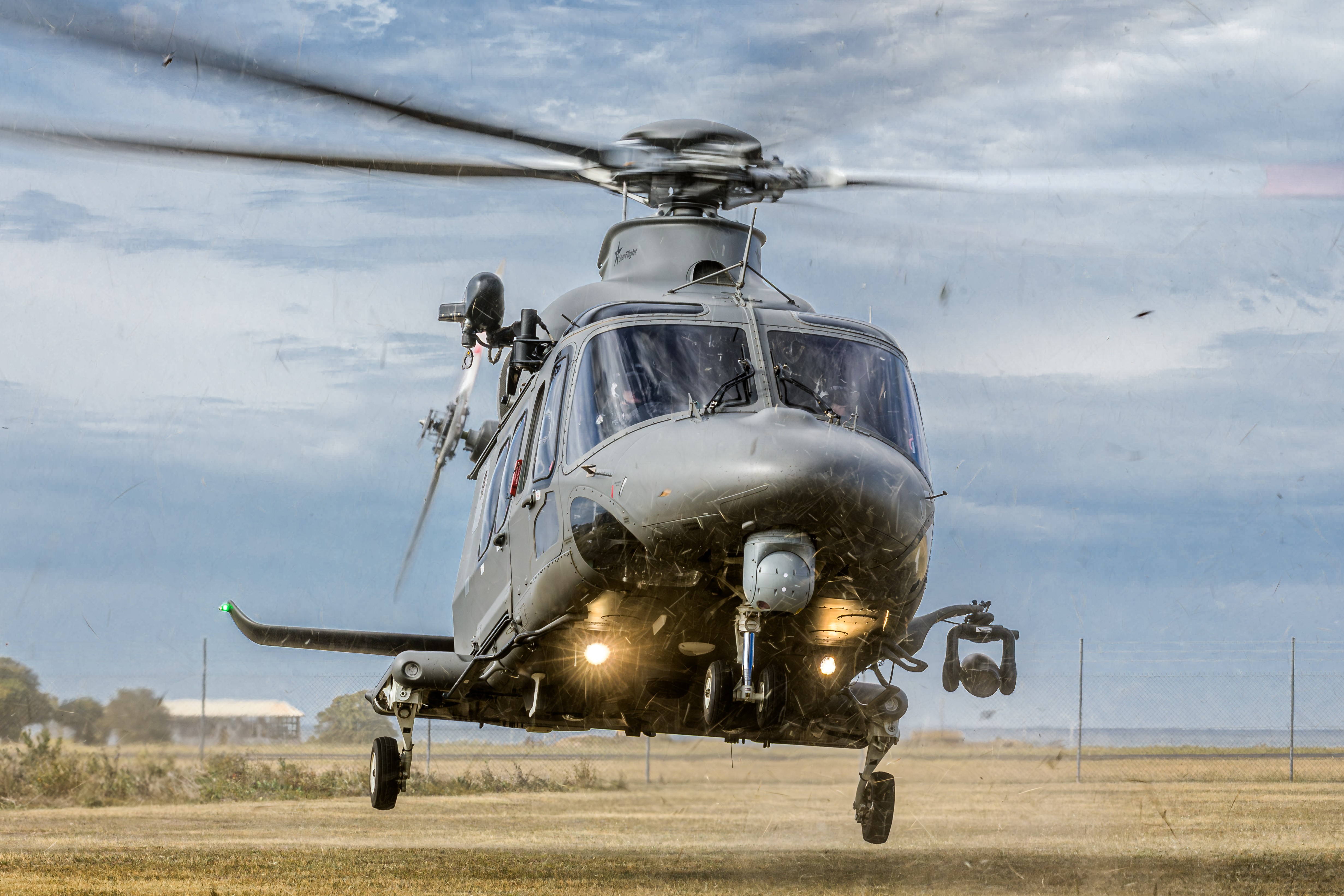Victoria Police Air Wing AW139 VH-PVR landing at RAAF Base Point Cook as PolAir32 for an annual community engagement event.