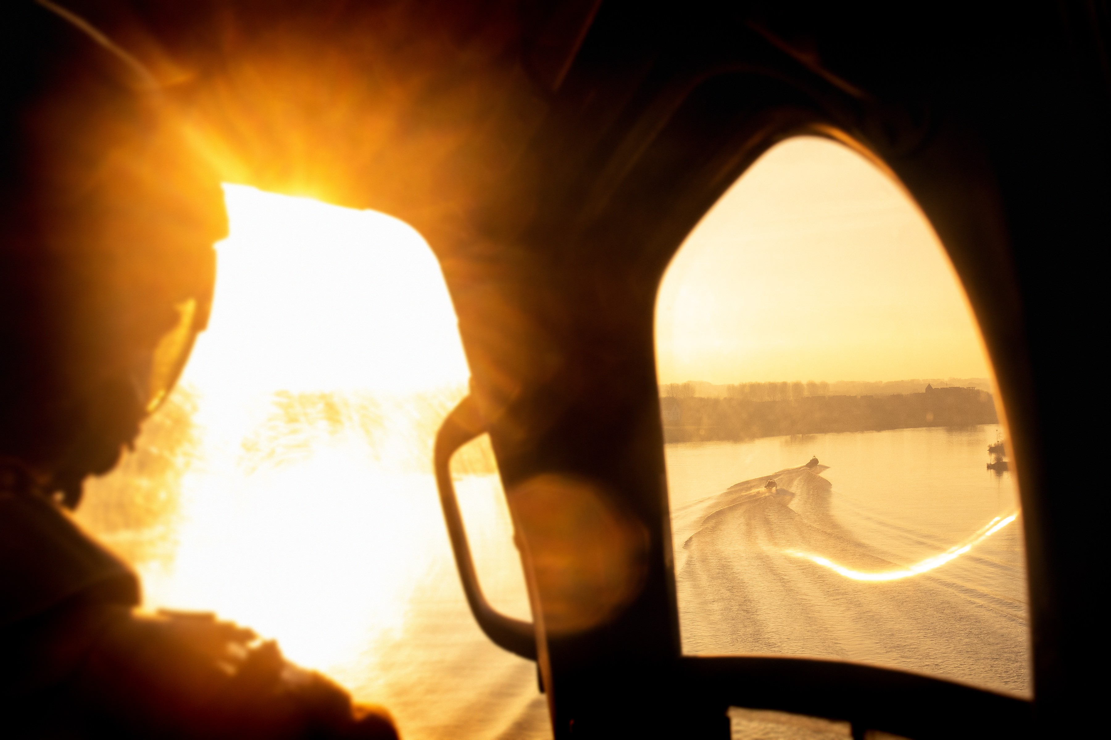 Danish Fennec working with SOF boats during exercise with Dutch police. During this exercise troops did fastroping from the helicopter into the boats, with low or high speeds.
