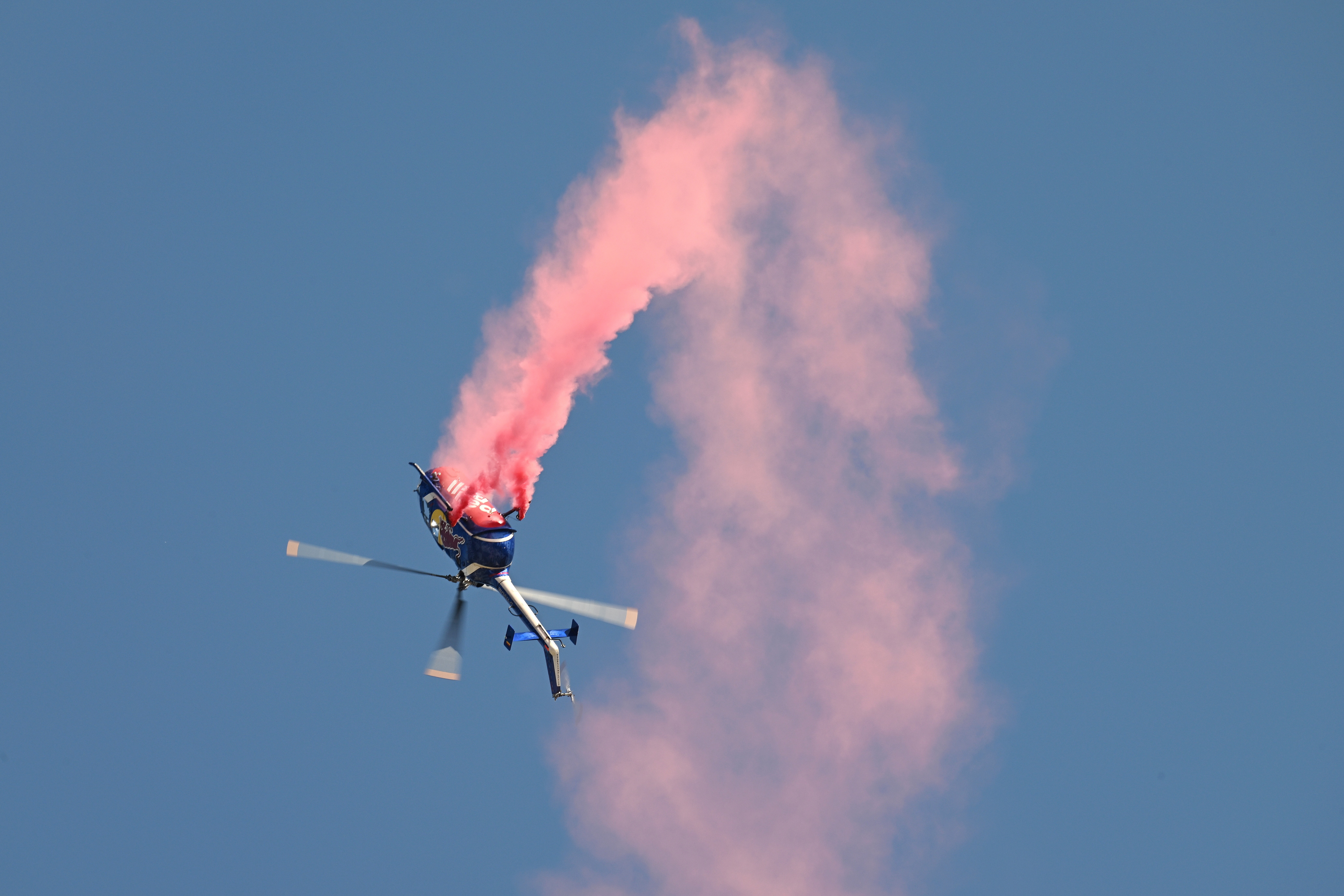 Always impressive the acrobatic display of the legendary Flying Bulls MBB BO105 D-HSDM here at BIAS 2025 held in Bucharest Baneasa "Aurel Vlaicu" Airport last August